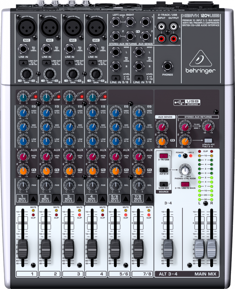 Микшерный пульт BEHRINGER XENYX 1204USB - купить в Москве и Санкт ...