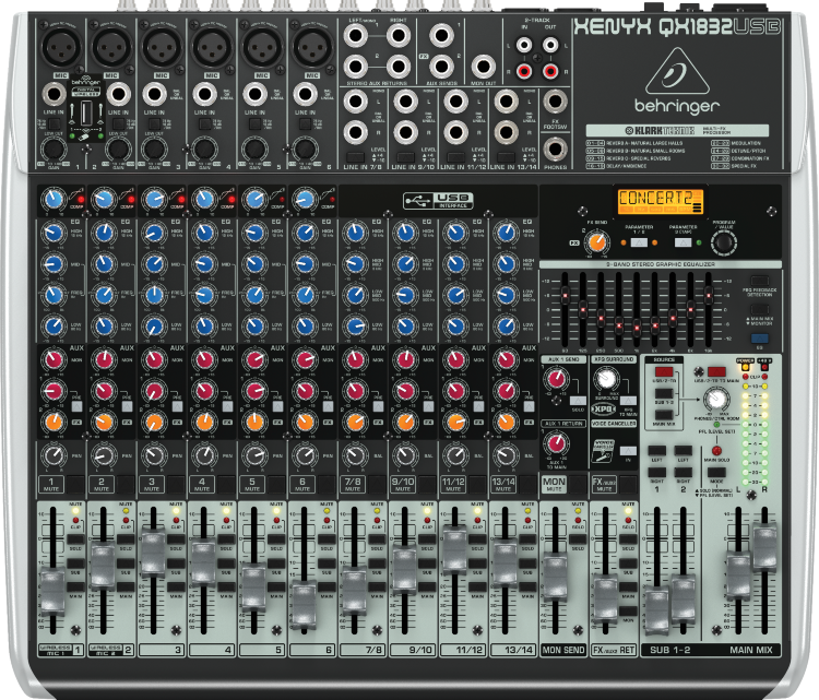 Микшерный пульт BEHRINGER XENYX QX1832USB - купить в Москве и