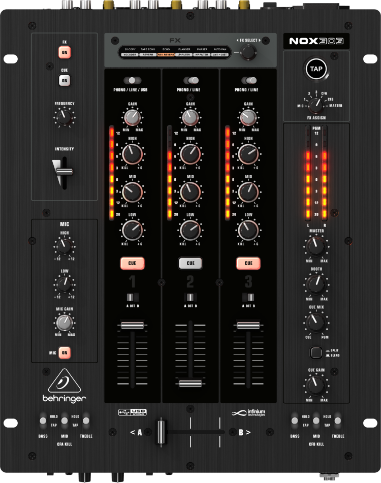 Диджейский (DJ) микшер BEHRINGER PRO MIXER NOX303 - купить в Москве и ...