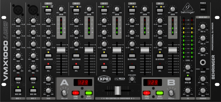 Диджейский (DJ) микшер BEHRINGER PRO MIXER VMX1000USB - купить в Москве ...
