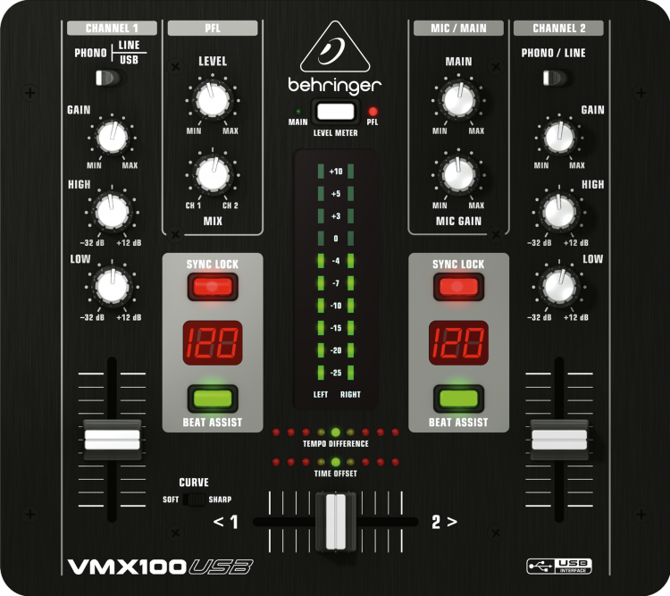 Диджейский (DJ) микшер BEHRINGER PRO MIXER VMX100USB - купить в Москве ...